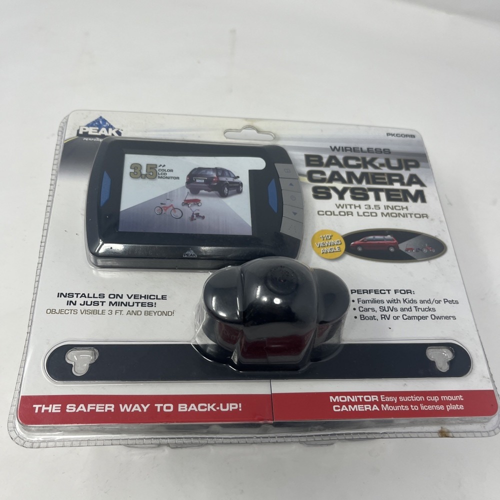Peak Wireless PKCORB Back-Up Camera System 3.5" Color LCD Monitor - New Sealed